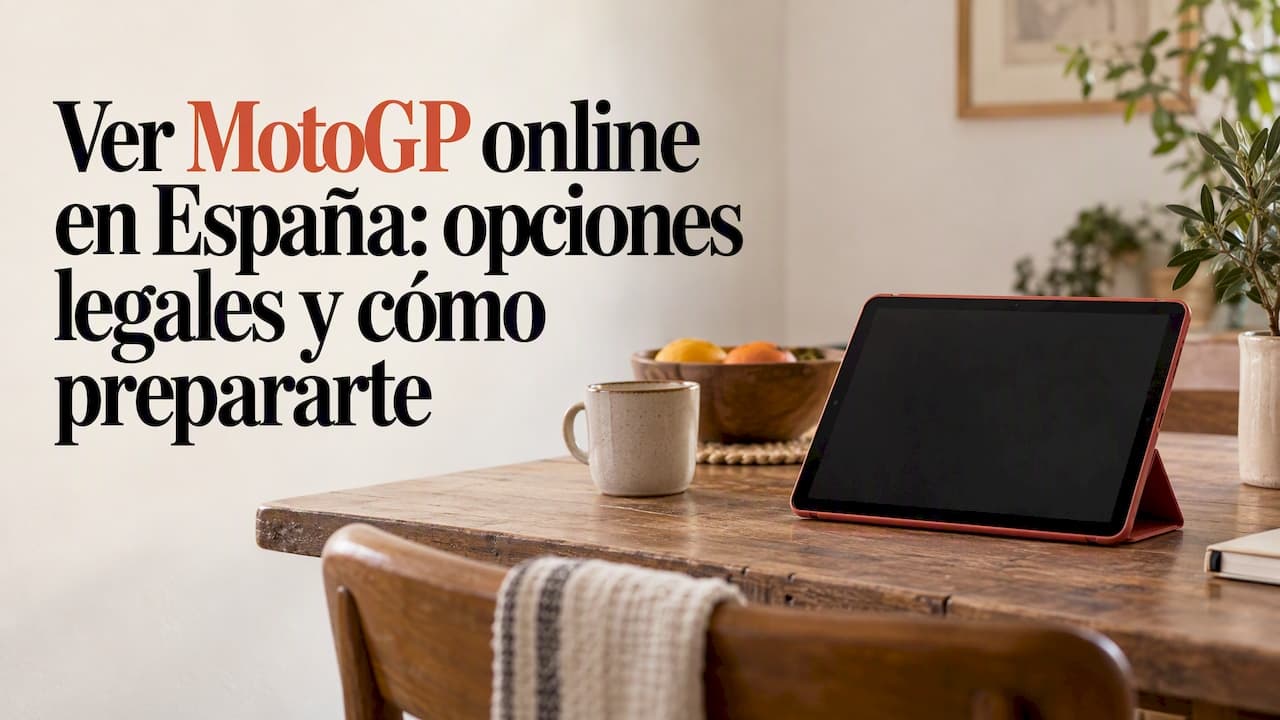 Ver MotoGP online en España: opciones legales y cómo prepararte