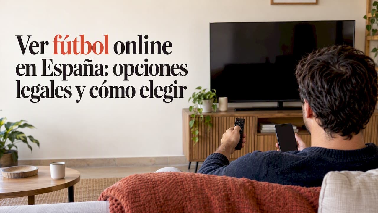 Ver fútbol online en España: opciones legales y cómo elegir